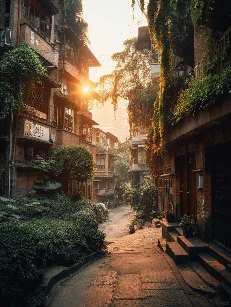 老车辙里的暖光